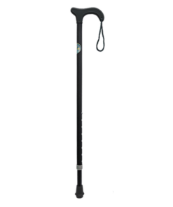 Bastón de Aluminio Esmaltado - Mango Alemán - Negro Mate Texturizado