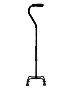 Bastón de Aluminio de 4 Apoyos Base Metálica - Negro