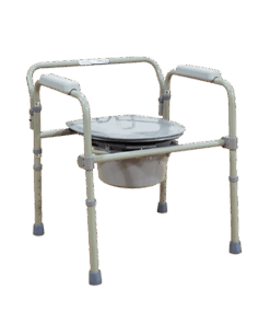 Cómodo de Acero - Plegable con Respaldo - Gris