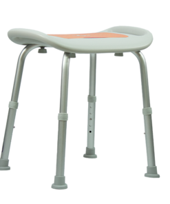 Banco Ducha de Aluminio sin Respaldo con Agarraderas