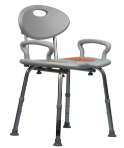 Banco Ducha de Aluminio con Respaldo