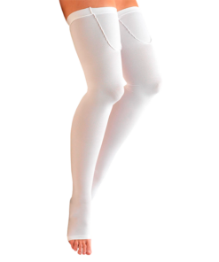 Media a la Rodilla Antiembólica 18 mmHg Color Blanco - CH