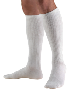 Calcetín para Pie Diabético a la Rodilla Suave Compresión 8-15 mmHg Color Blanco - CH