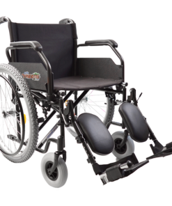 Silla de Ruedas Xtreme con Brazos FlipUp y Descansapies Abatibles y Elevapiernas - 20 pulgadas - Neumática - Negro Lodo