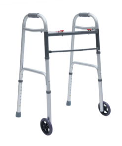 Andadera Premium de Aluminio Plegable - con Ruedas - Gris
