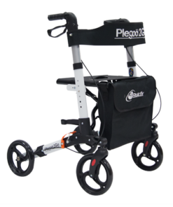 Andadera Rollator de Aluminio Ultra Plegable con Ruedas - Color Blanco Mate