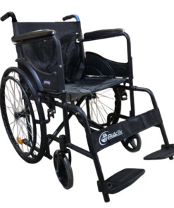 Silla de Ruedas de Acero , Negro 20 pulgadas