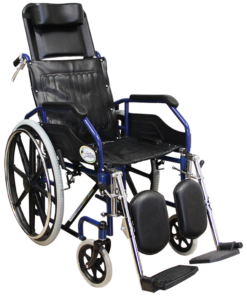 Silla de Ruedas Reclinable Azul