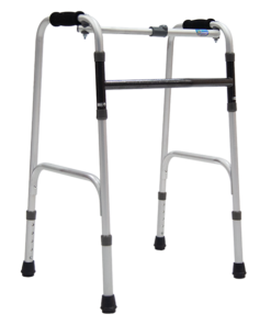 Andadera ReActiv Aluminio Recíproca Plegable Gris