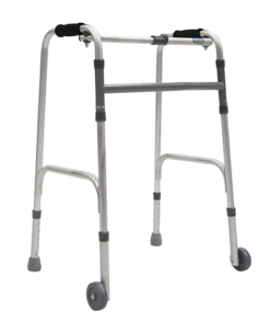 Andadera ReActiv Aluminio de Lujo Plegable Ruedas de Plata