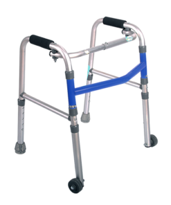 Andadera ReActiv Aluminio Infantil Plegable Ruedas de Azul
